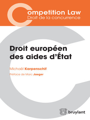 cover image of Droit européen des aides d'État